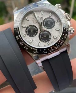 Alternative view of Rolex replica daytona oysterflex 116519LN meteorite dial
